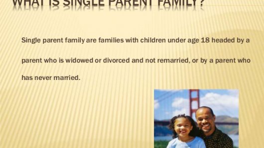 What is single parent family?