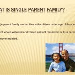 What is single parent family?